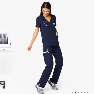 FIGS Navy Kade Cargo Scrub Pants